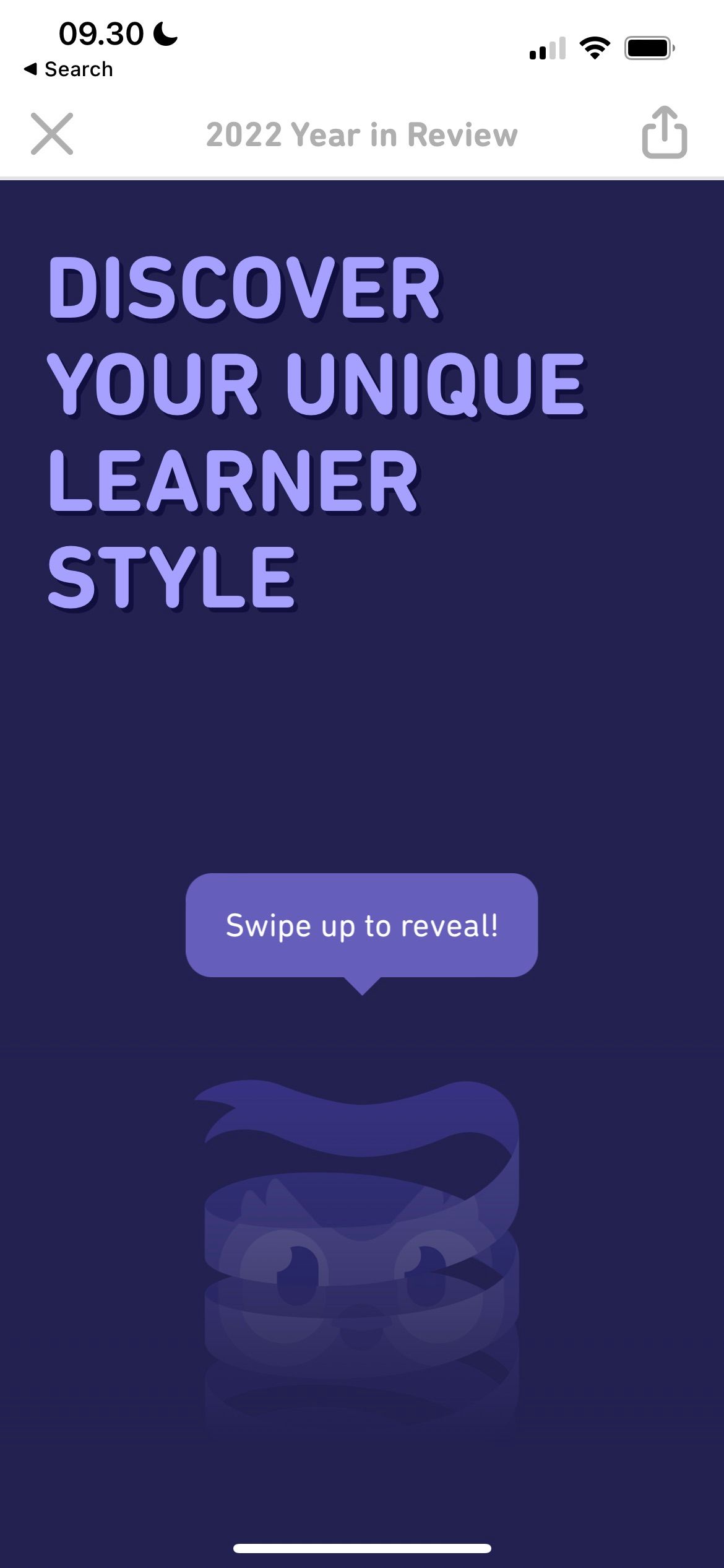 Скриншот стиля обучения в Duolingo