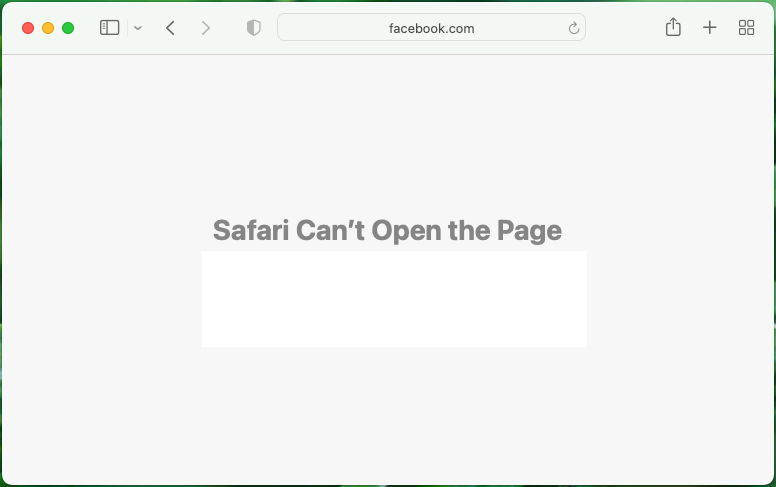 Safari не может подключиться к сайту после блокировки