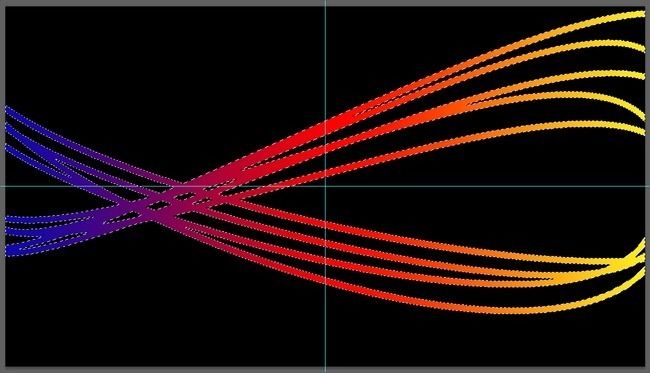 Aplicación de degradado de color sobre las líneas