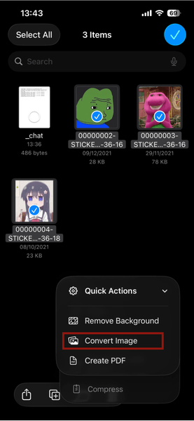 Конвертация WebP в Files