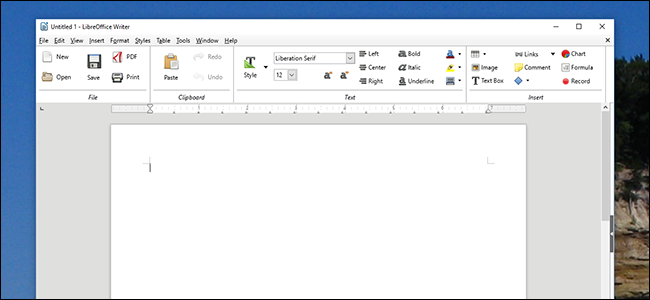 Notebookbar в режиме Contextual groups, интерфейс адаптируется к контексту редактирования