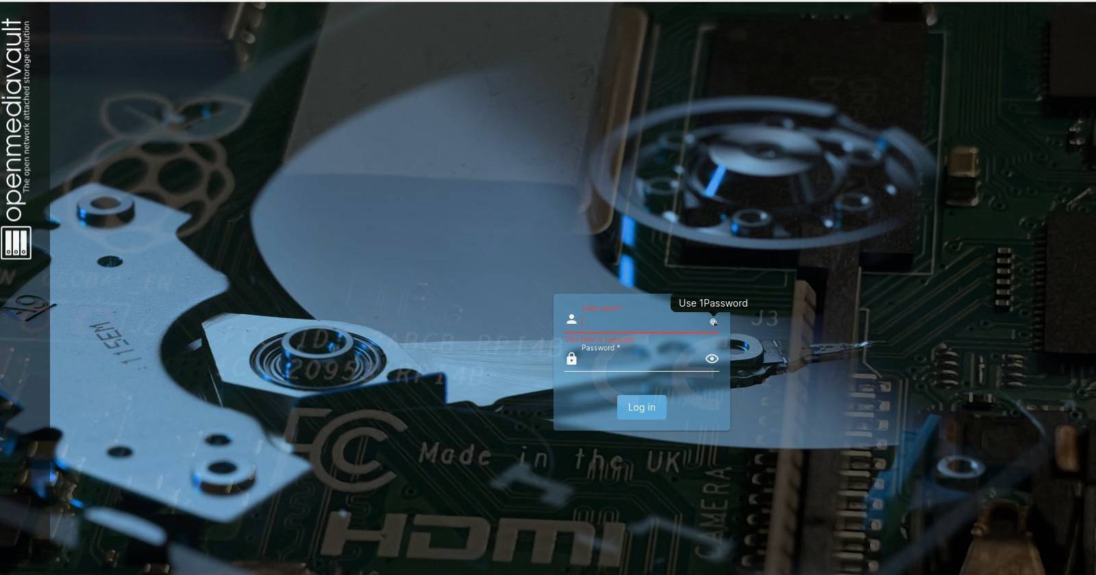 omv desktop with rasbperry pi 4 opaque