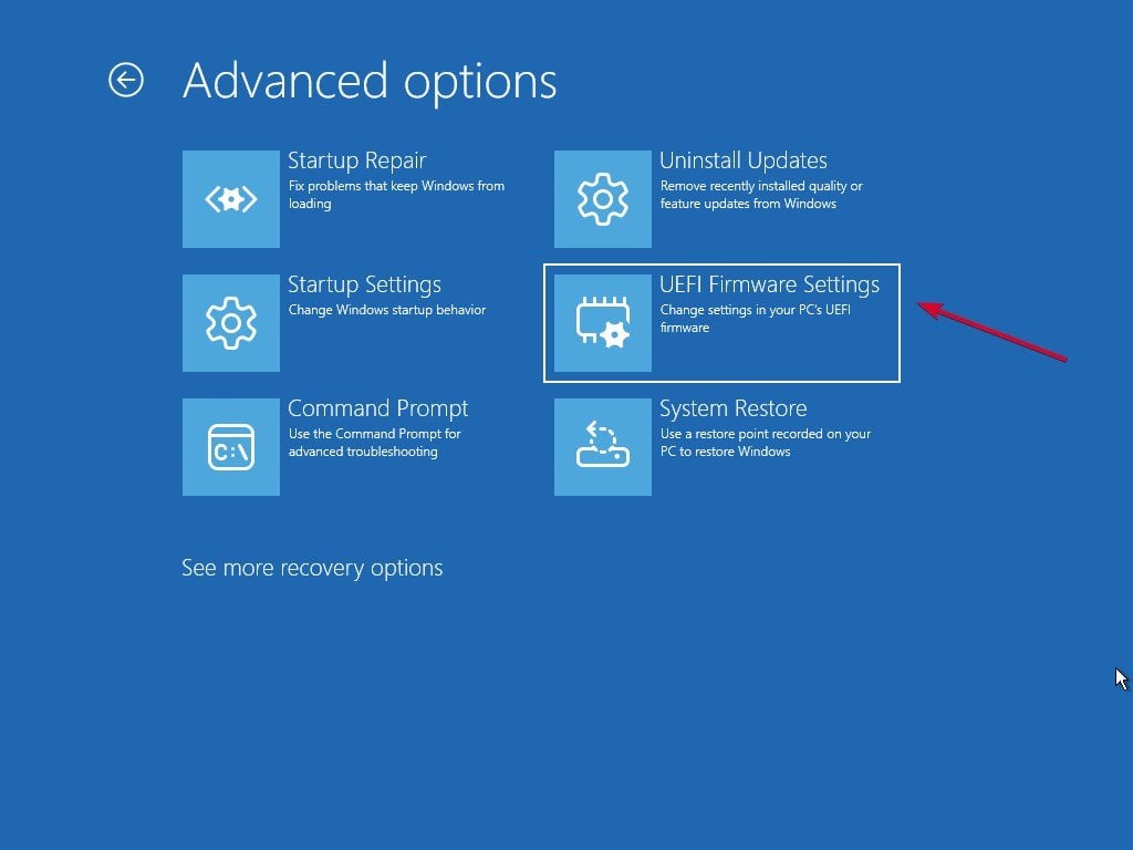Подтверждение перезагрузки в BIOS