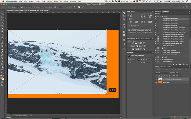 Ручки трансформации для изменения размера
