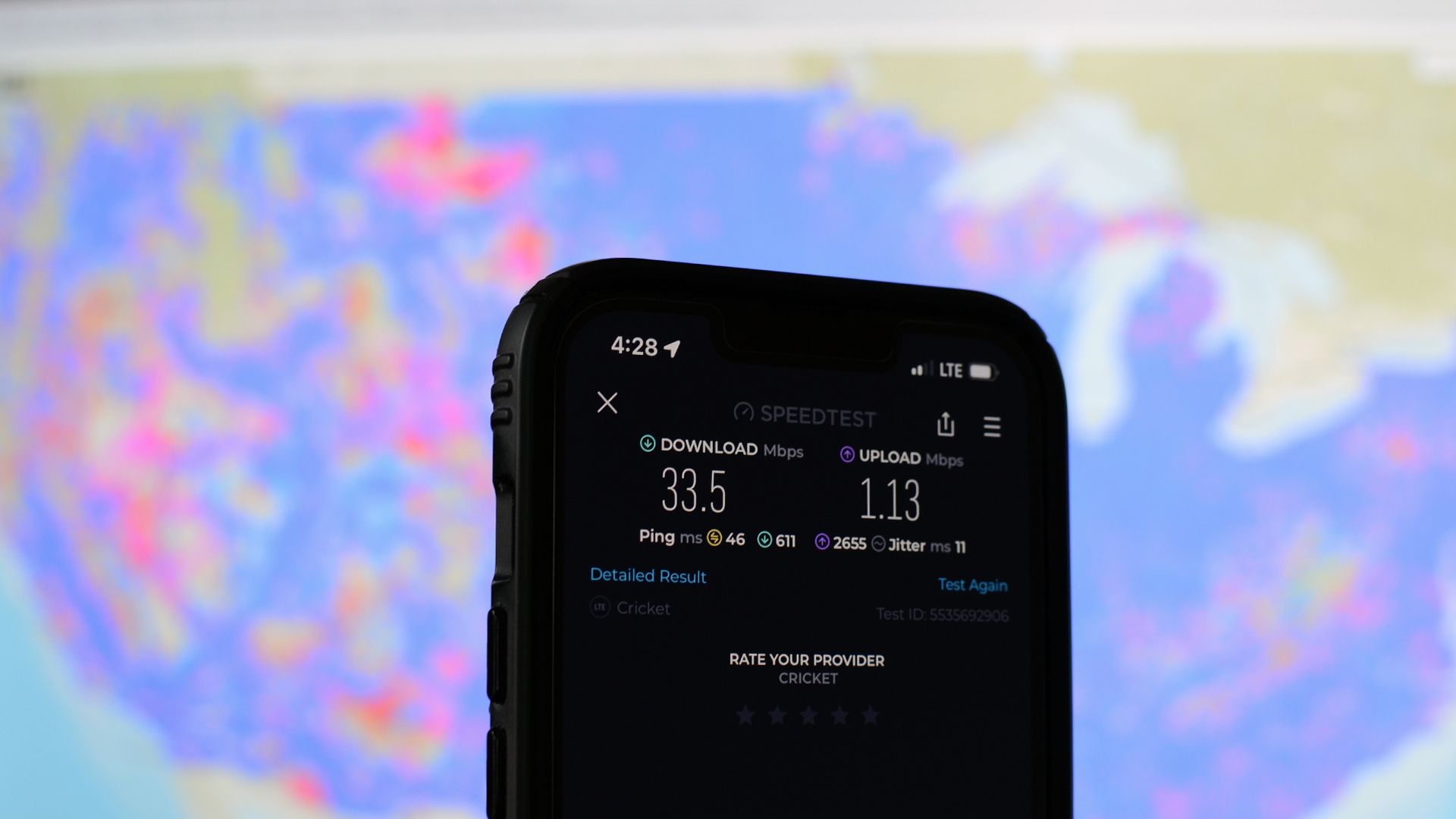 Тест скорости мобильного интернета на телефоне