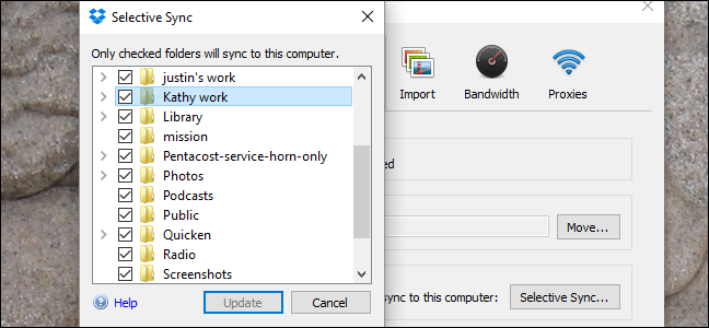 Как синхронизировать только нужные папки в Dropbox