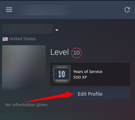 Кнопка «Редактировать профиль» в мобильном приложении