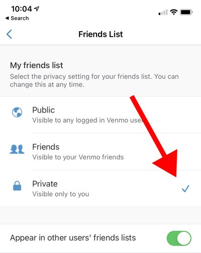 Выберите Private
