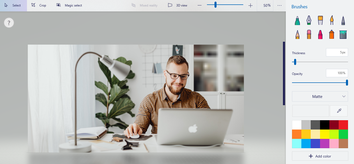 Image With Some Area Blurred From It After Editing in Paint 3D