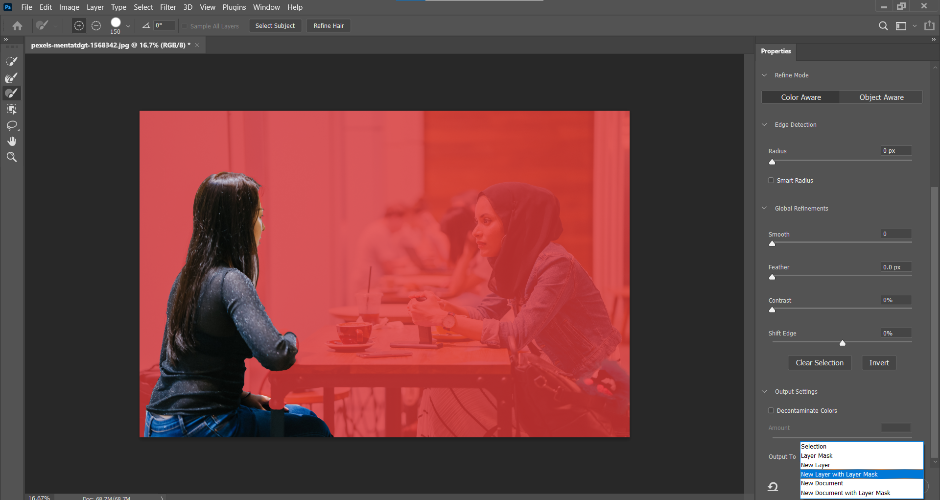 Вывод: New Layer with Layer Mask
