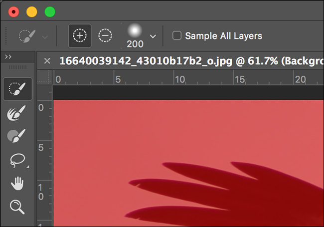 Панель инструментов с Quick Select, Refine Edge и прочими