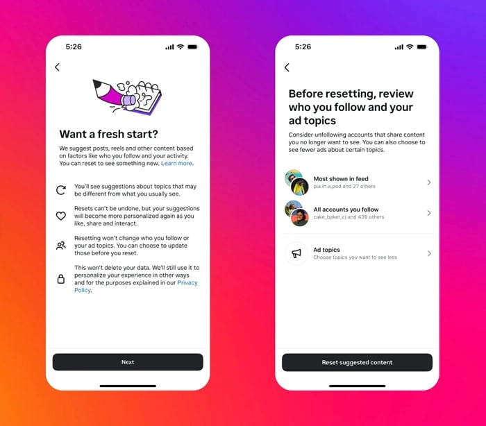 Иллюстрация: эффекты сброса рекомендаций