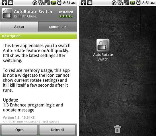 Detener rotación automática en Android al leer acostado
