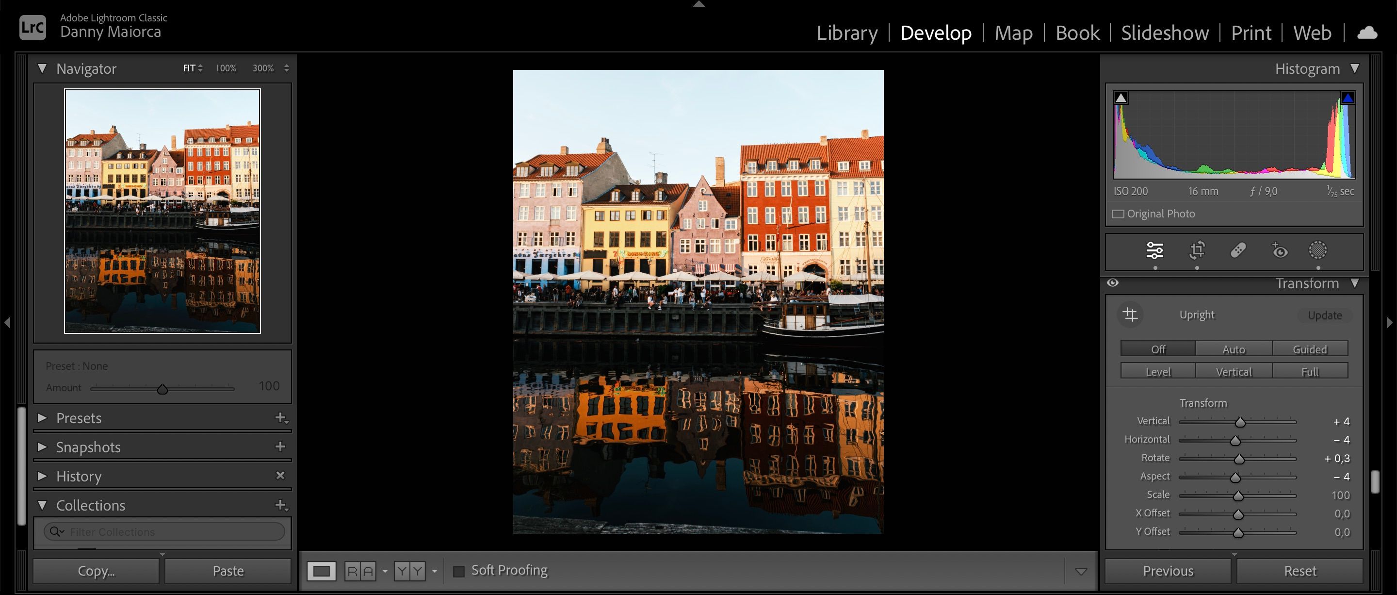 Ползунок Aspect в Adobe Lightroom для изменения пропорций