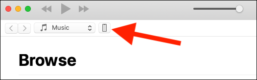 Значок устройства в iTunes