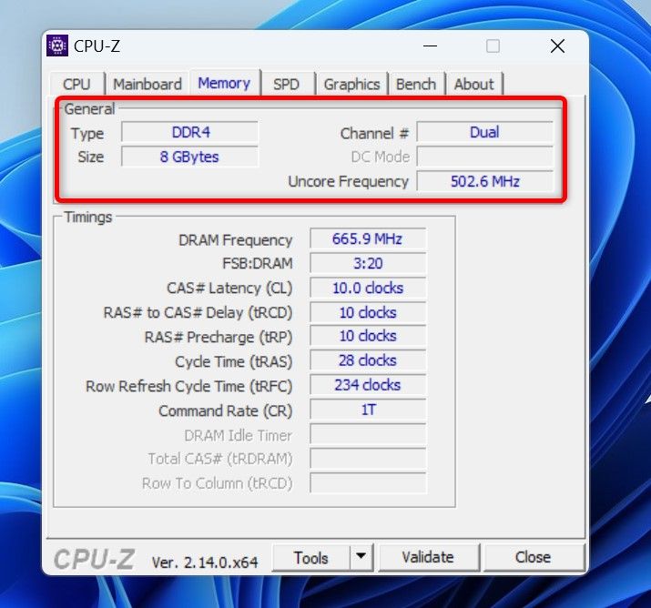 Информация о модулях в CPU-Z показывает тип, частоту и слоты.