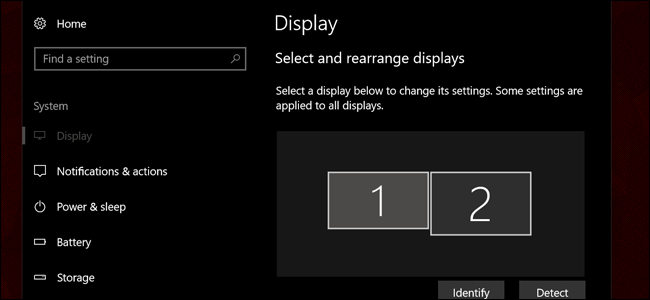display settings