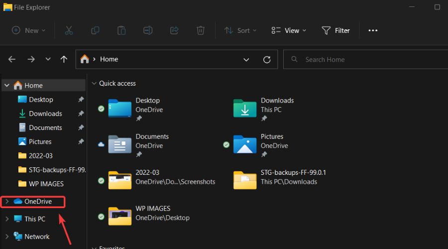 One Drive file explorer