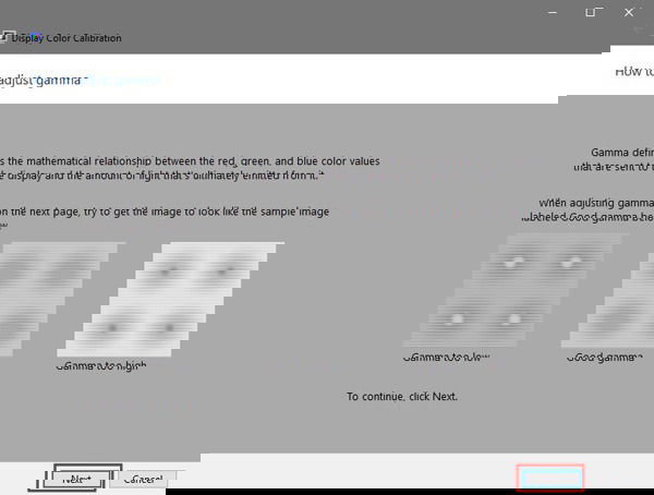 Настройка гаммы с образцами
