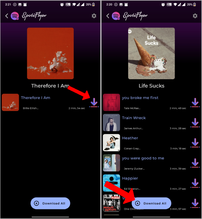 скачивание треков и плейлистов через spotiflyer