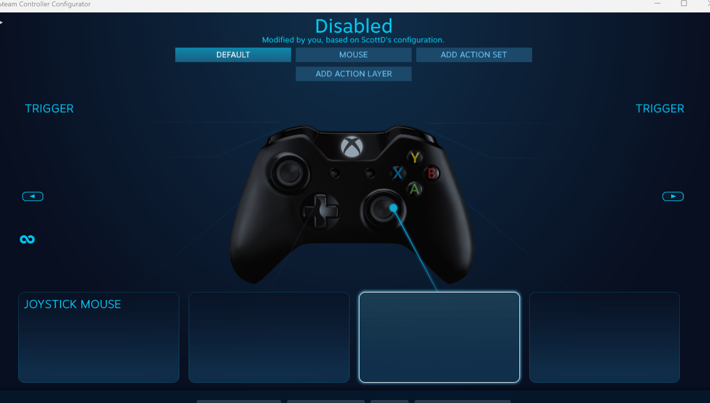 Joystick Mouse is enabled