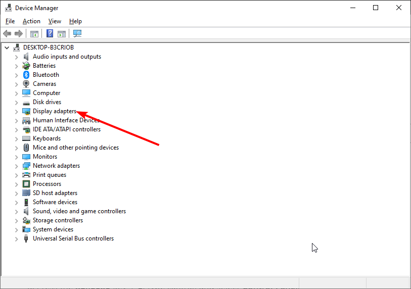 Список видеодрайверов в Диспетчере устройств