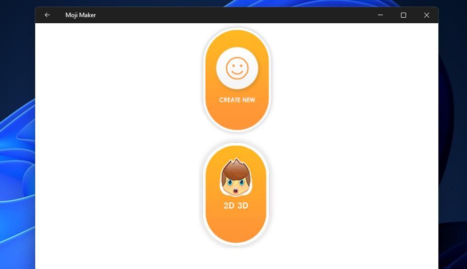 Опция Create New в Moji Maker