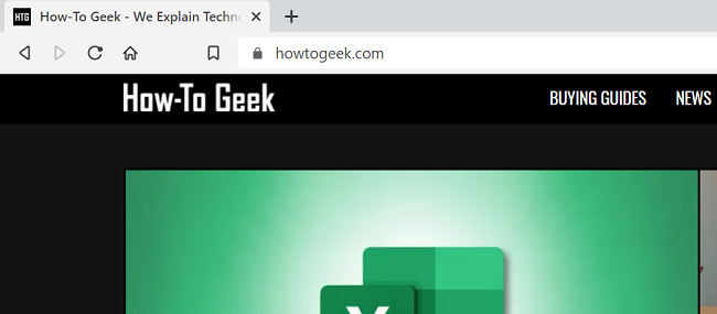 Пример веб-страницы, отображаемой в тёмном режиме в Brave на десктопе.