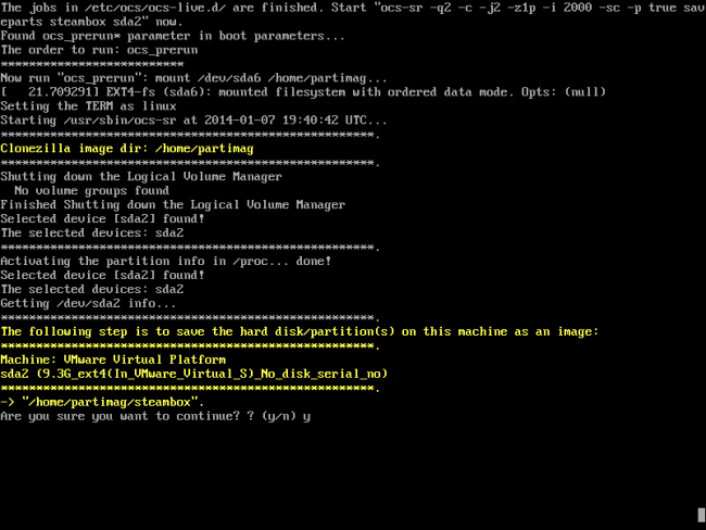 Подтверждение создания recovery