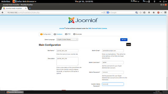 Установка Joomla на CentOS 7