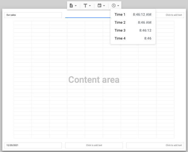 Edit the custom fields in the header or footer