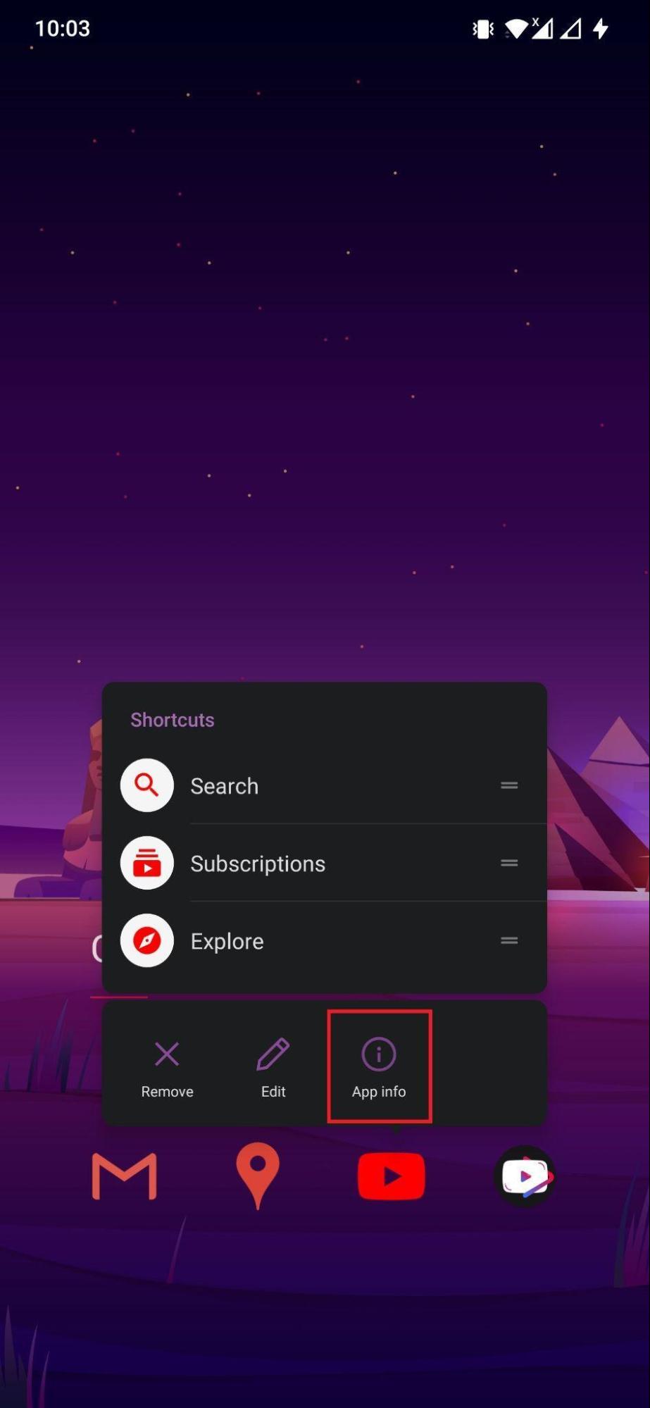 Сведения о приложении YouTube