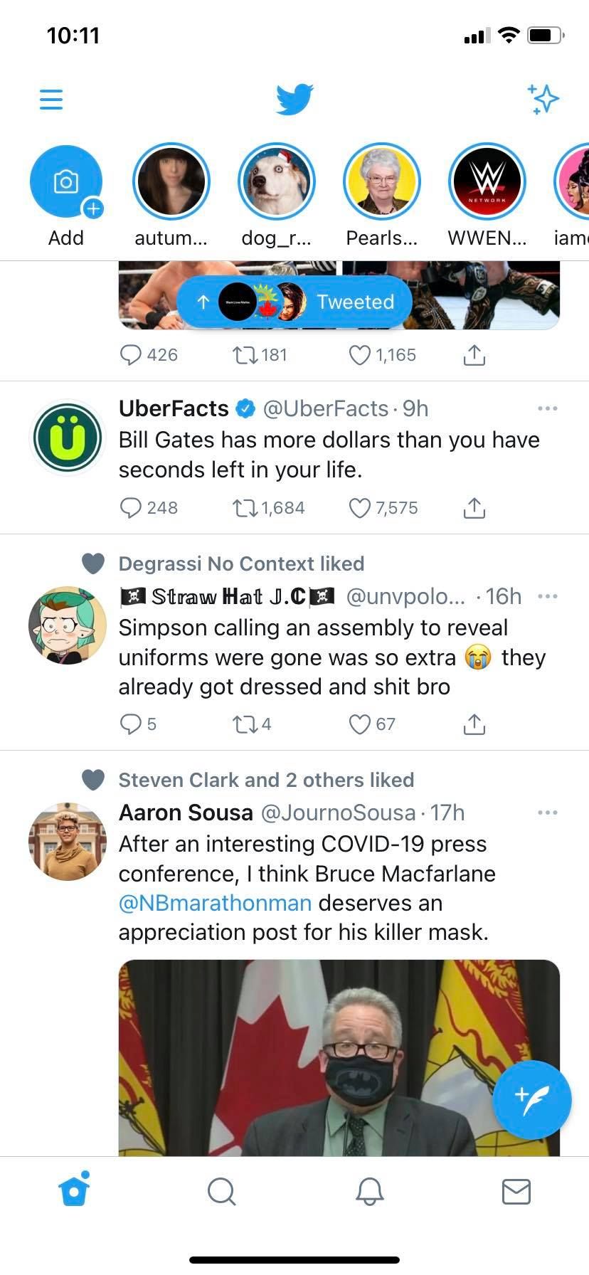 Скриншот интерфейса Twitter