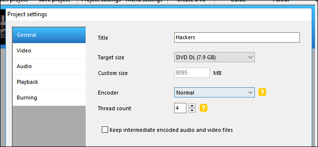 Select the correct DVD size from the drop down box next to 