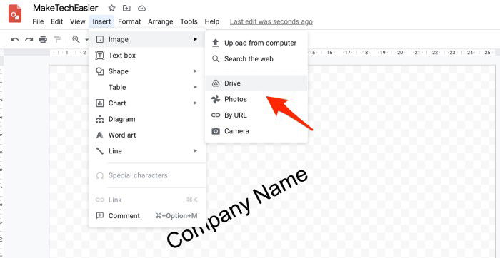 Добавление изображения как водяного знака в Google Drawings