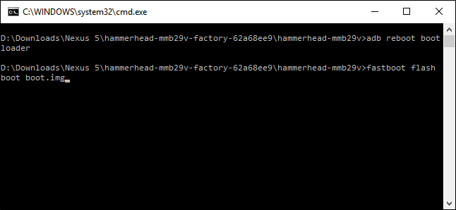 Команда fastboot flash boot