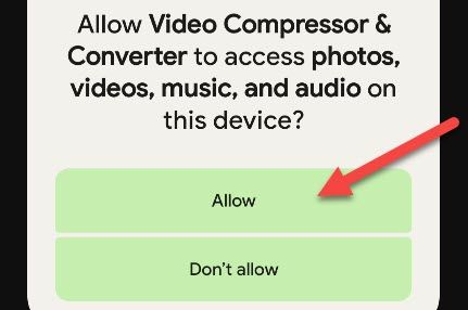 Запрос разрешений: Разрешить доступ к файлам