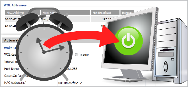 Включение ПК по расписанию в DD‑WRT