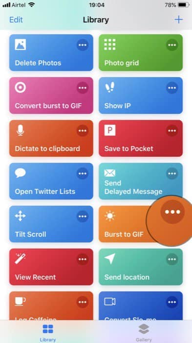 Редактирование команды — удаление Quick Look и добавление Save to Photo Album
