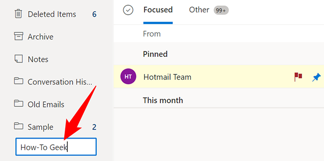 Введите имя папки и нажмите Enter.