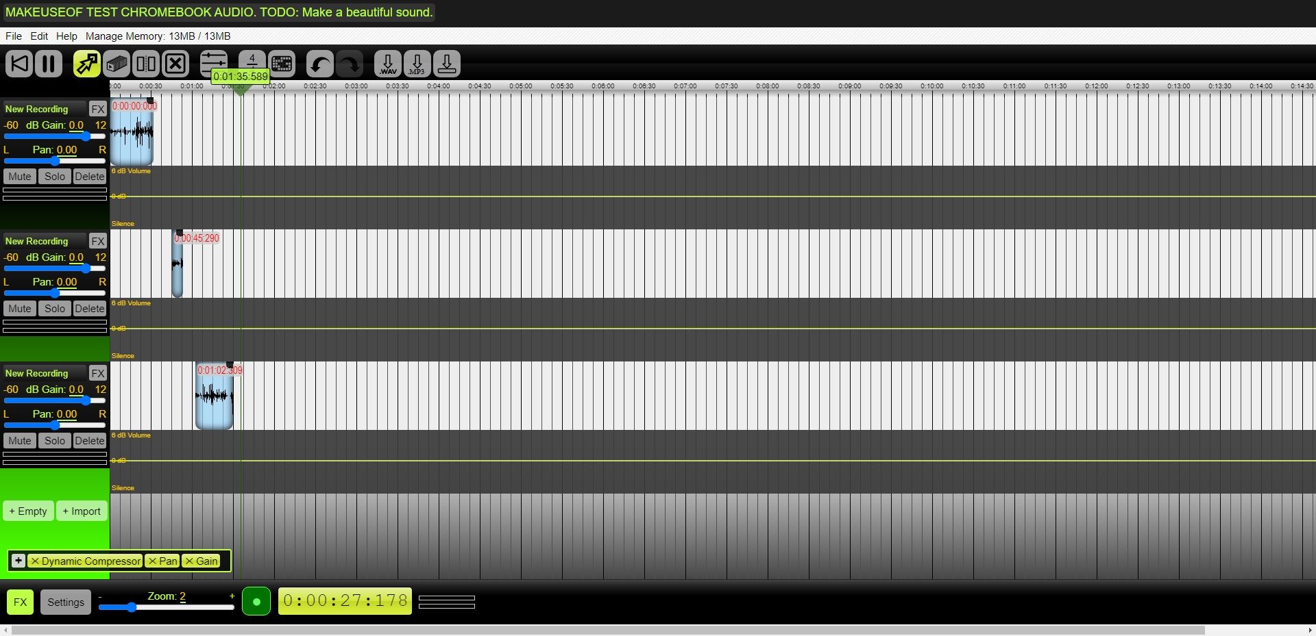 beautiful audio editor chromebook record audio