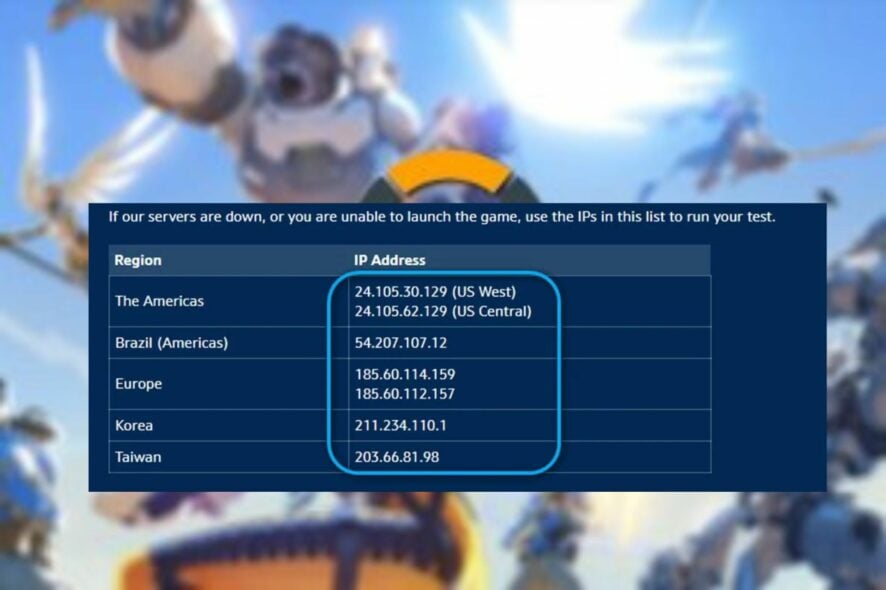 Устранение потери пакетов в Overwatch