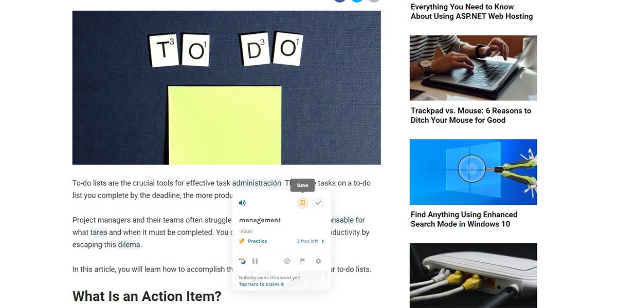 Image showing saving words in Toucan