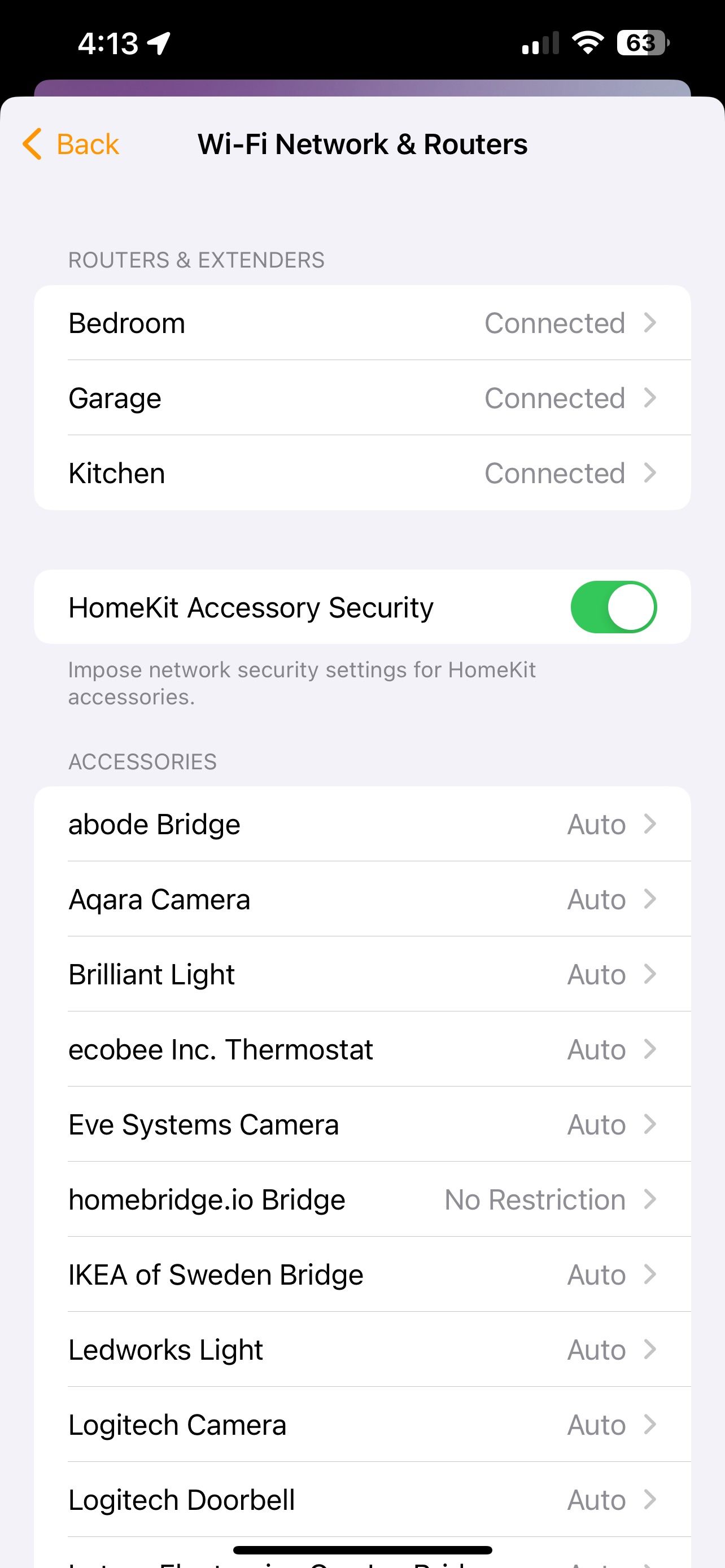 Home App iOS Wi-Fi Network & Router Settings