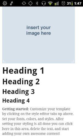Превью письма в приложении MailChimp Mobile