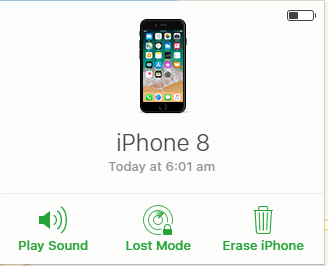 Телефон, воспроизводящий звук при поиске через Find My
