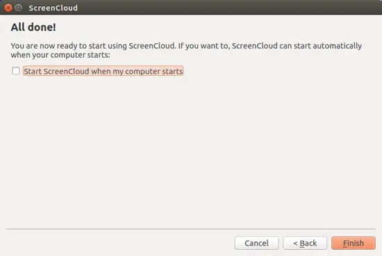 Иконка ScreenCloud в системном трее и меню приложений