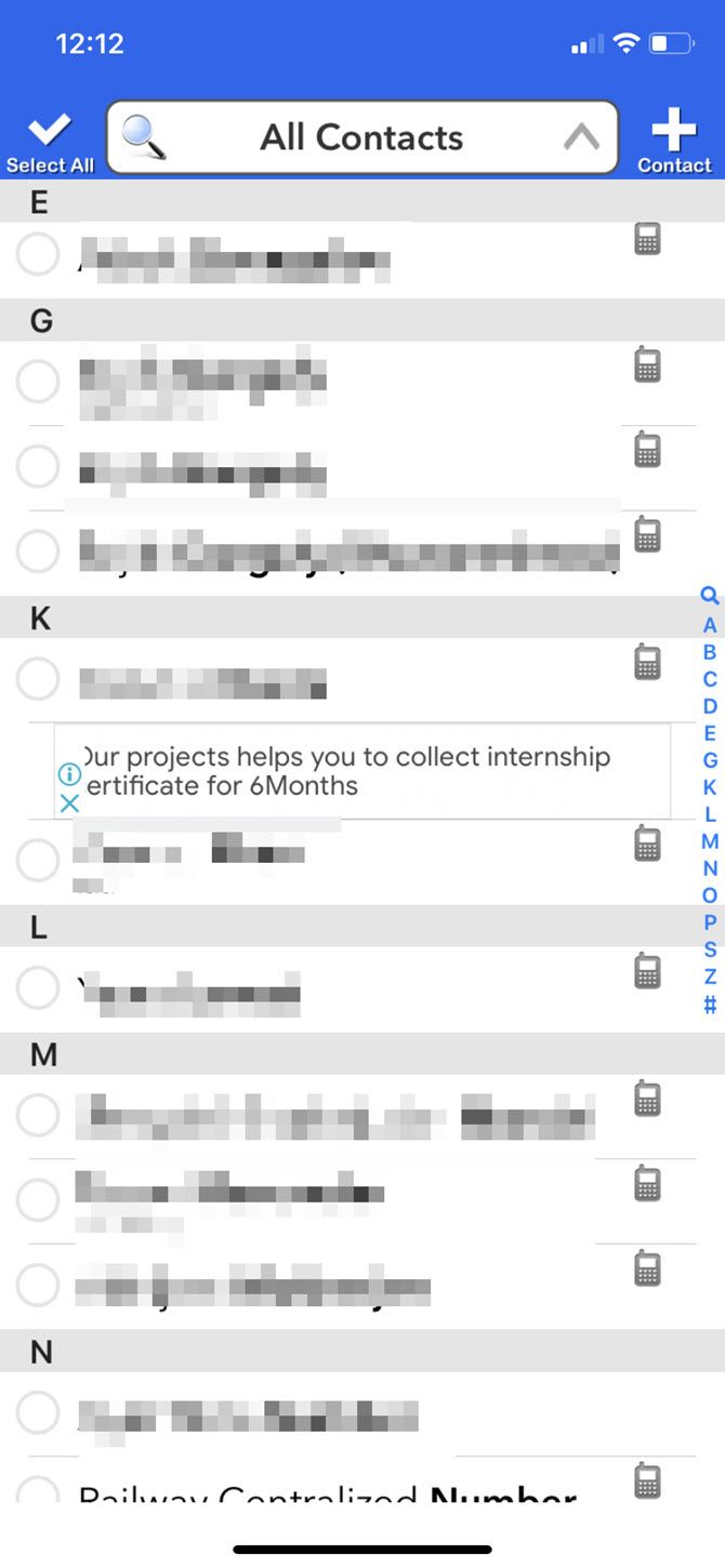 Screenshot of the Groups app on iPhone