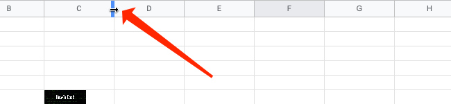 Перетащите разделитель колонок, чтобы изменить ширину столбца.
