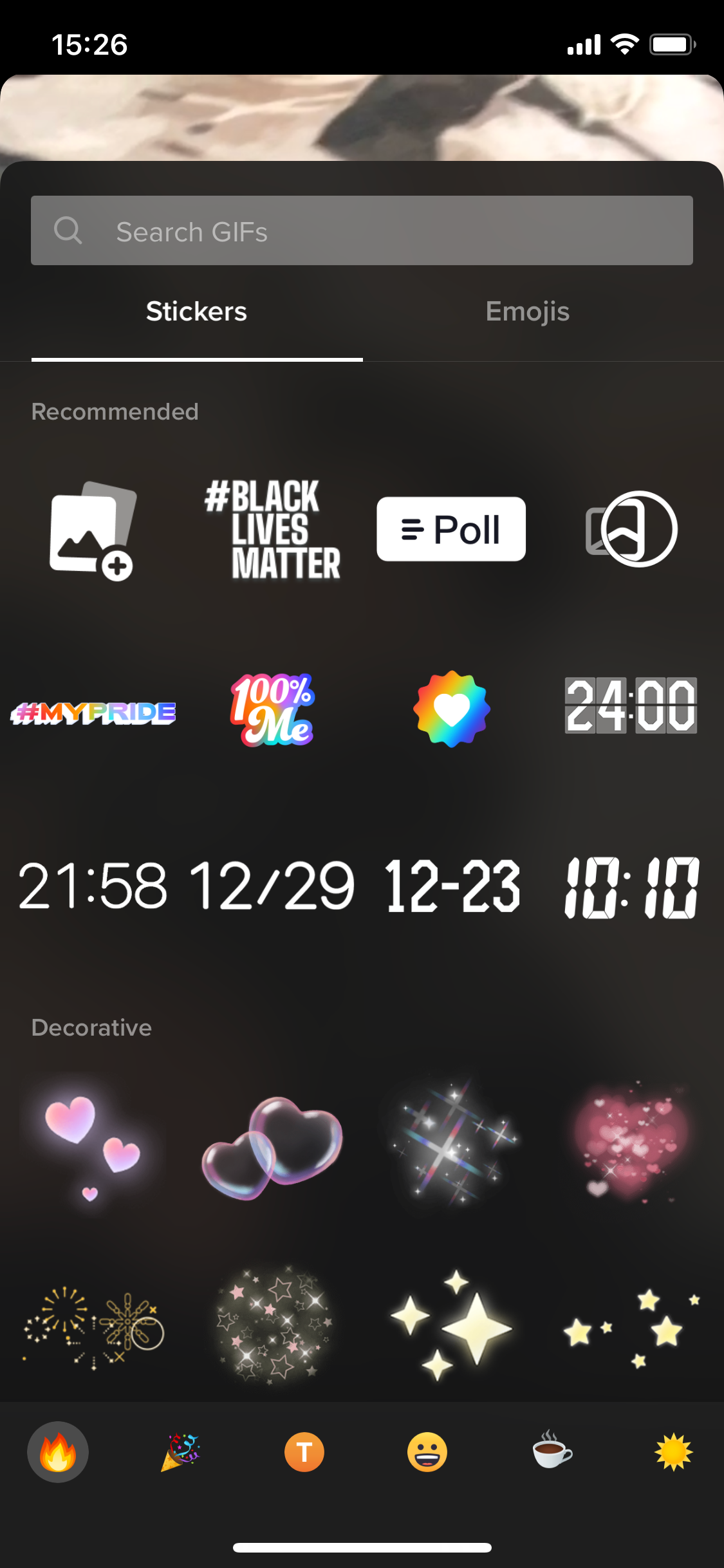 add stickers to tiktok video